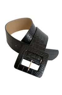 Croc Embossed Belt
