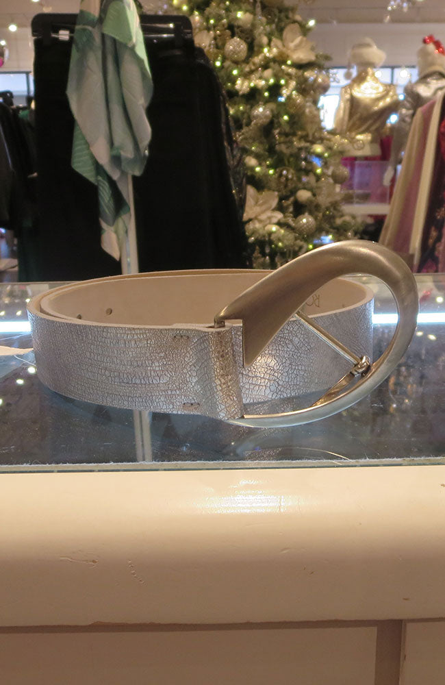 Silver Buckle Silver Belt