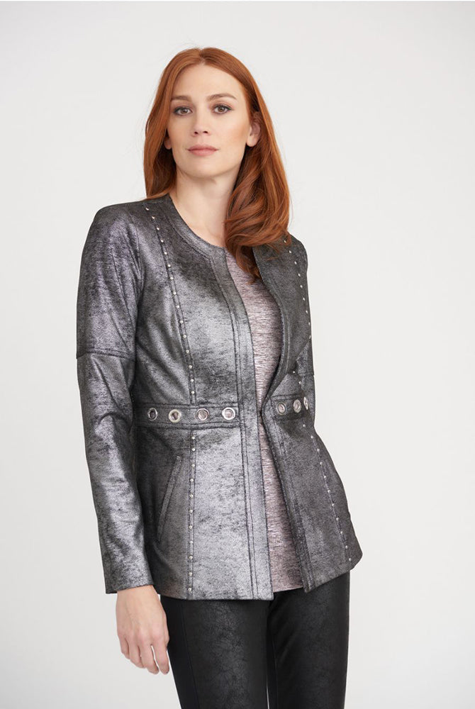 Metallic Jacket with Grommets