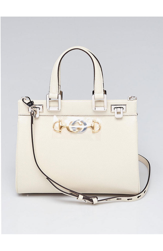 Gucci White Zumi Small Tote