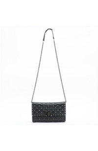Valentino Rock Studs Leather Chain wallet