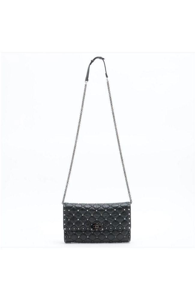 Valentino Rock Studs Leather Chain wallet