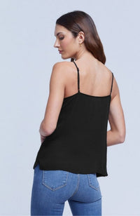 Gabriella V Neck Tank in Black