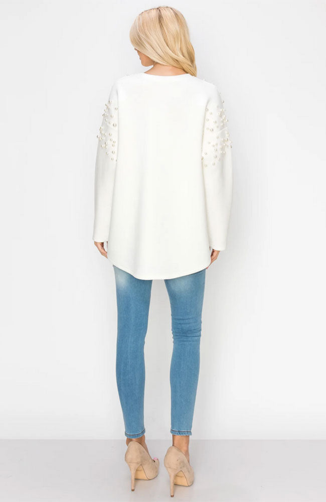 Fiona Pearl Top in White