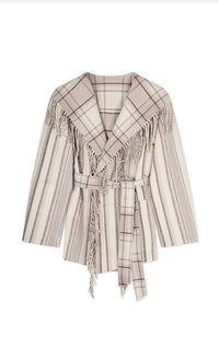 Rowen Wool Fringe Coat