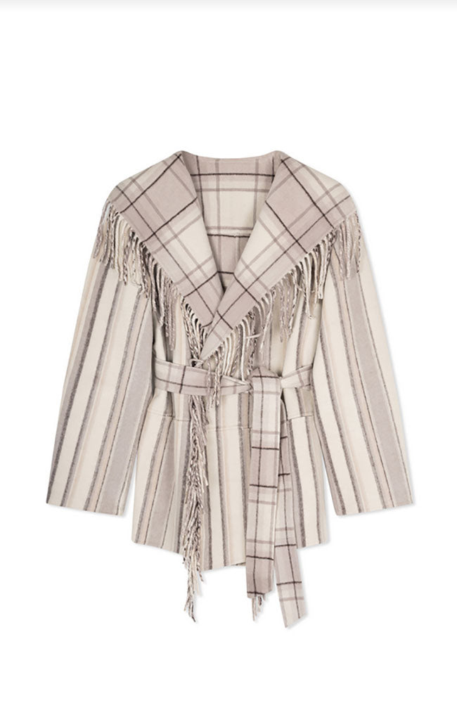 Rowen Wool Fringe Coat