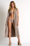 Long Vest with Collar