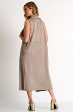 Long Vest with Collar