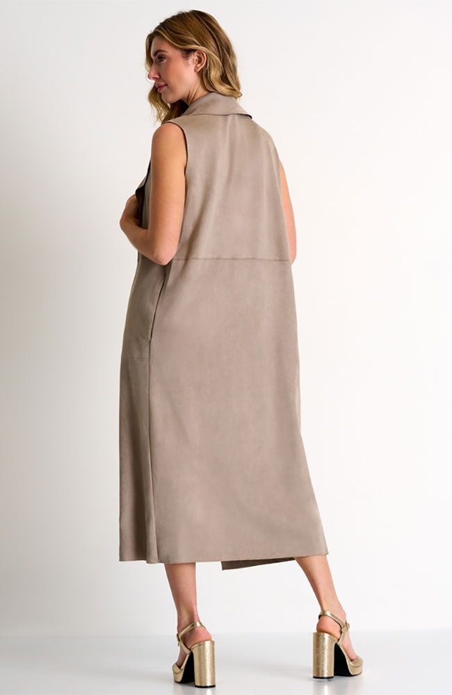 Long Vest with Collar