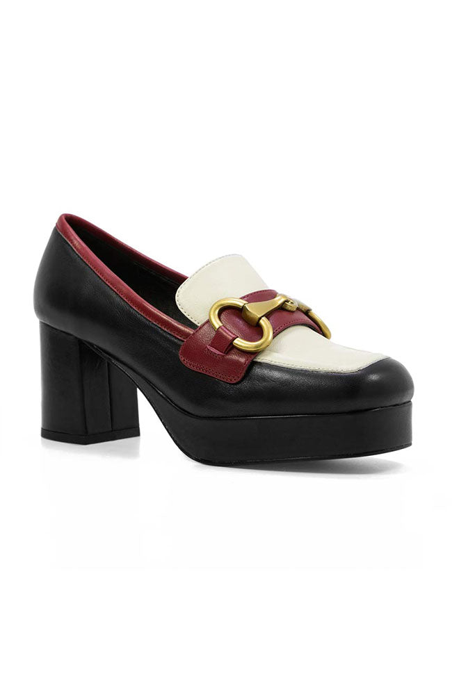 Block Heel Loafer Black
