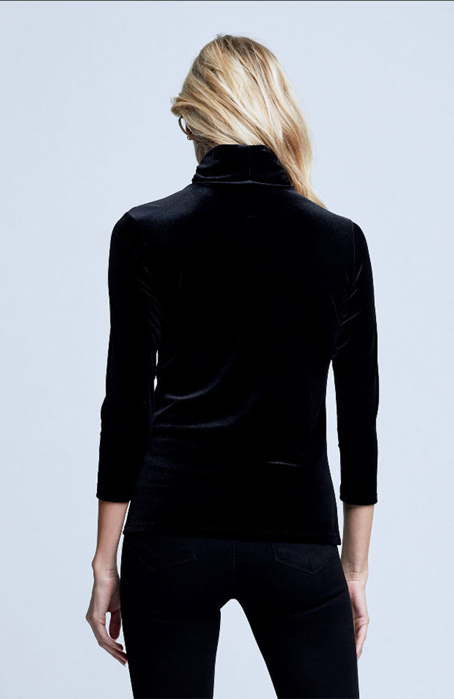 Aja Turtleneck 3/4 Sleeve Velvet