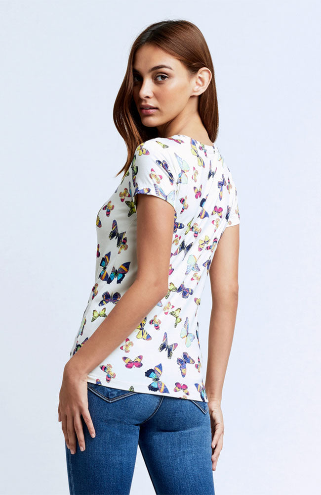 Ressi SS Tee White Flutter