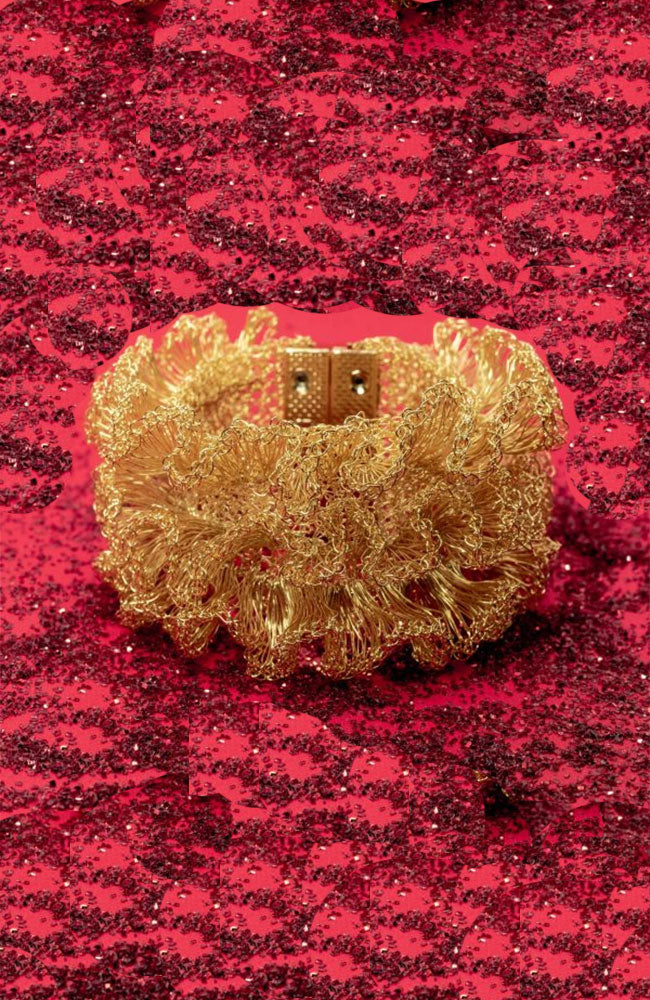 Gold Ruffle Cuff