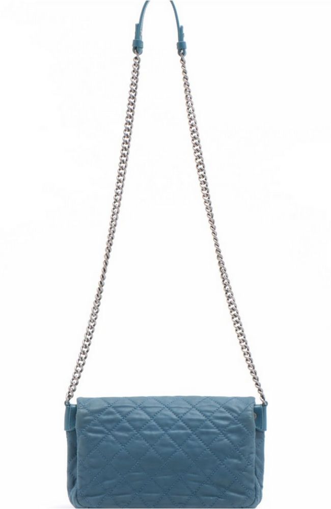 Chanel Bag Wild Stitch Blue Gunmetallic