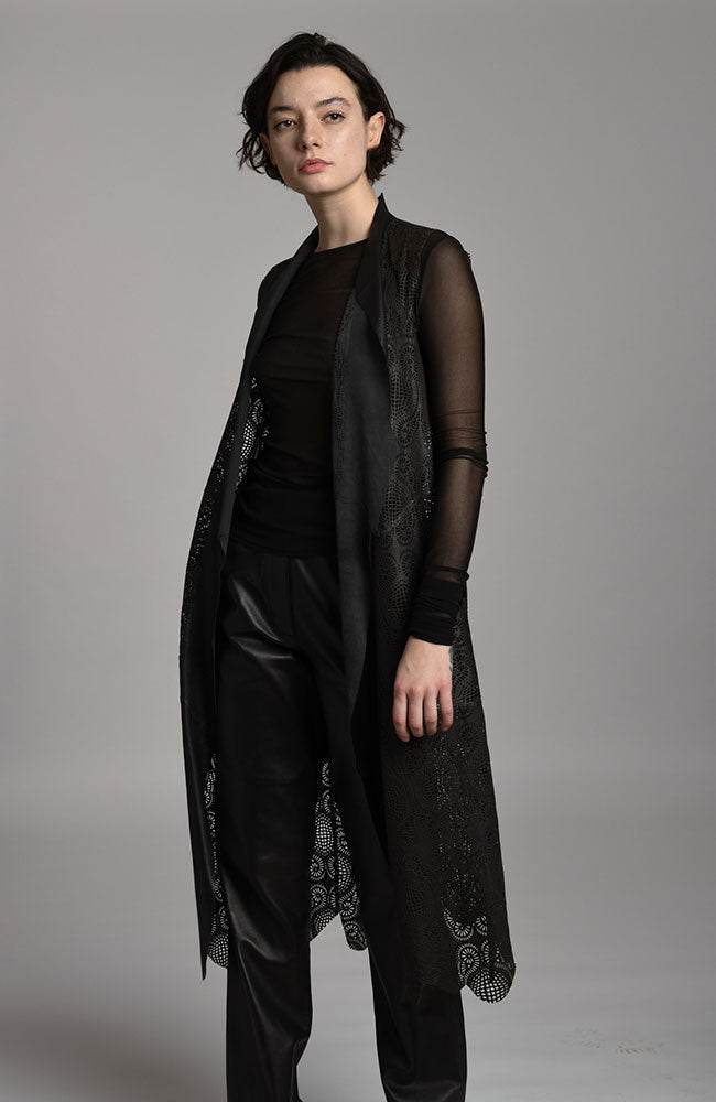 Joni Art Noueau Leather Vest