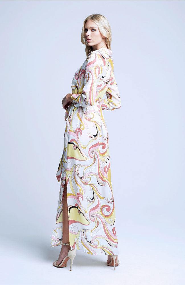Cameron Long Shirt Dress in Powder Blue