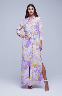 Cameron Long Shirt Dress in Orchid