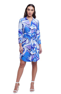 Addison Shirt Dress Provence Blue Lavender
