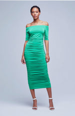 Sequoia Off Shoulder Rouched Dress