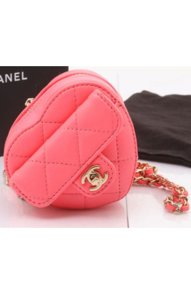 Chanel Quilted Heart Pochette (Mini Bag)