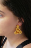 Gold Small Wire Flwr Earring
