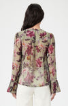Palma Blouse Olive Raspberry