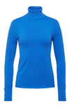 Odette Button Sleeve Turtleneck Deep Sky Blue