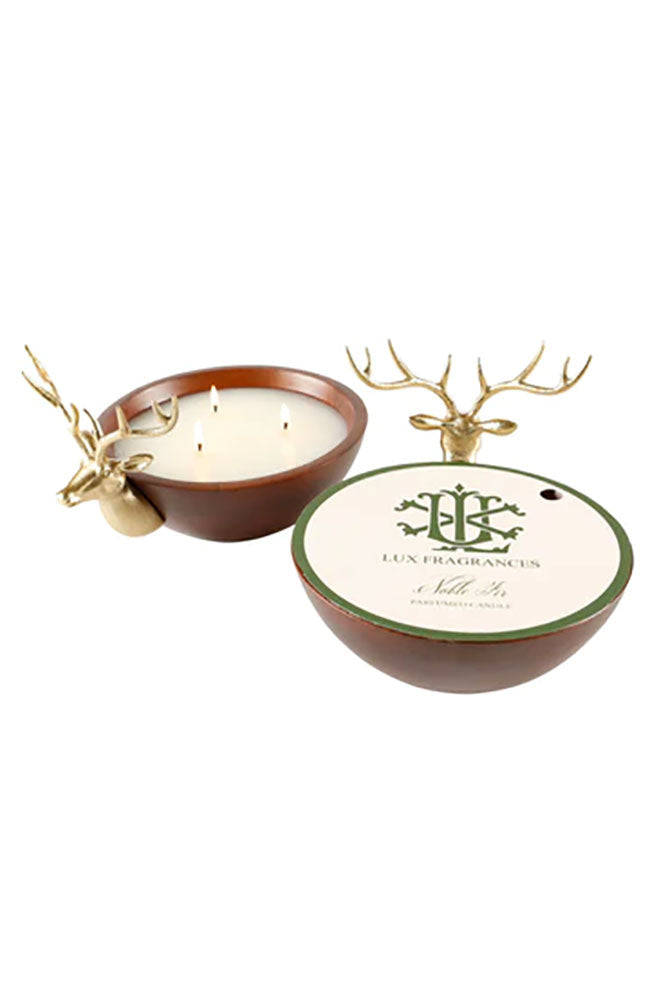 Noble Fir 10" Stag Bowl Candle
