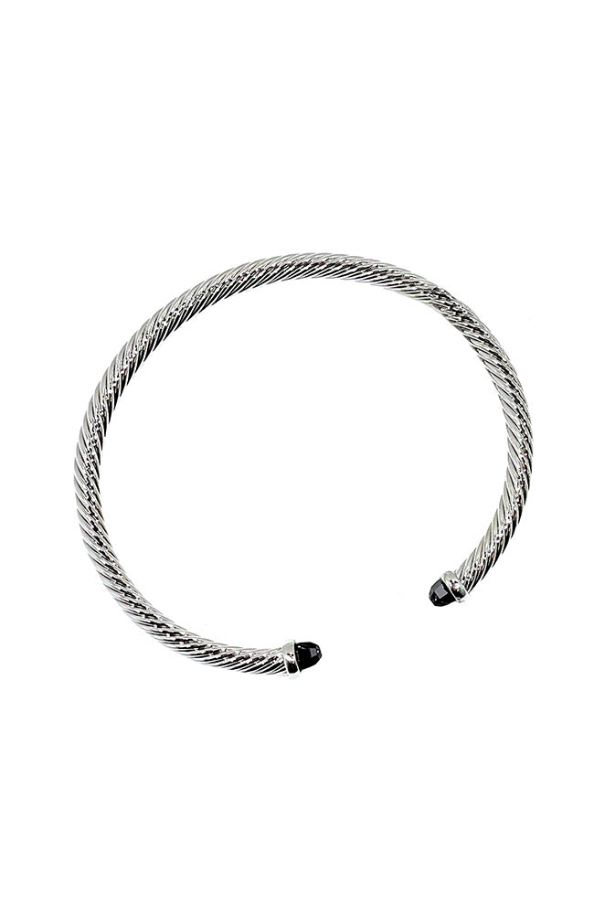Silver Cable BlackTip Bracelet