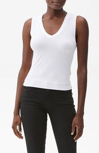 Sofie Cropped V Neck Tank