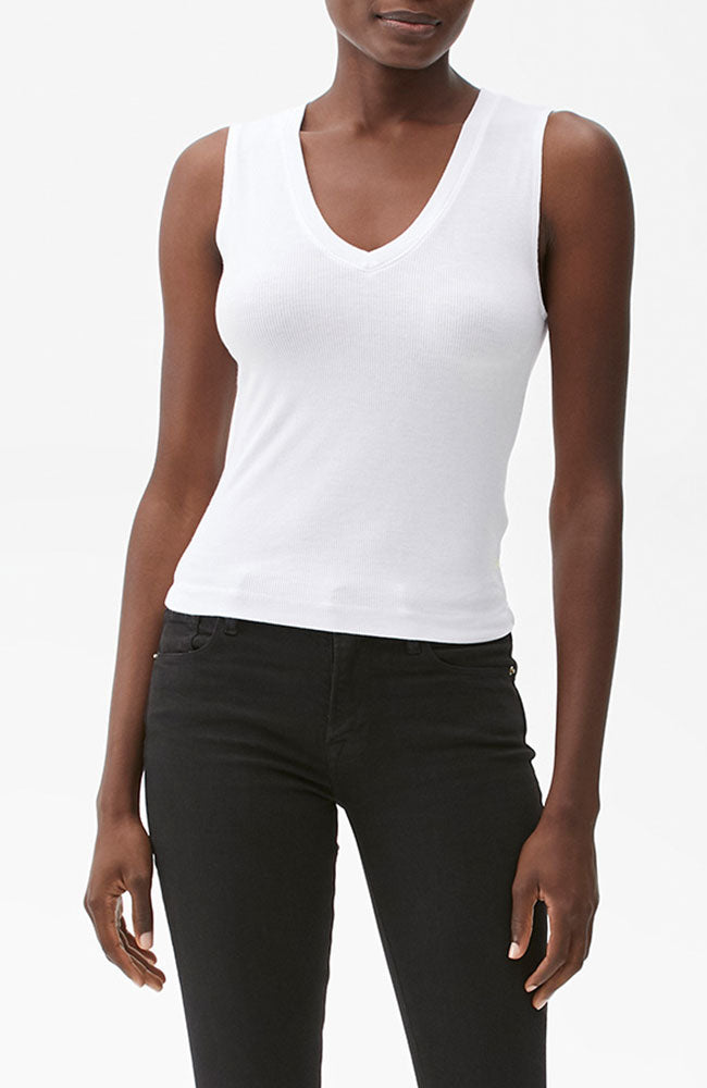 Sofie Cropped V Neck Tank