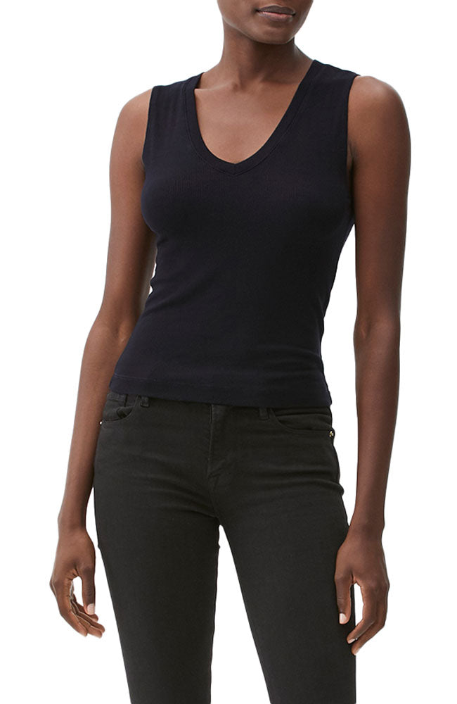 Sofie Cropped V Neck Tank