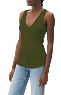 Luna Y Neck Henley Tank