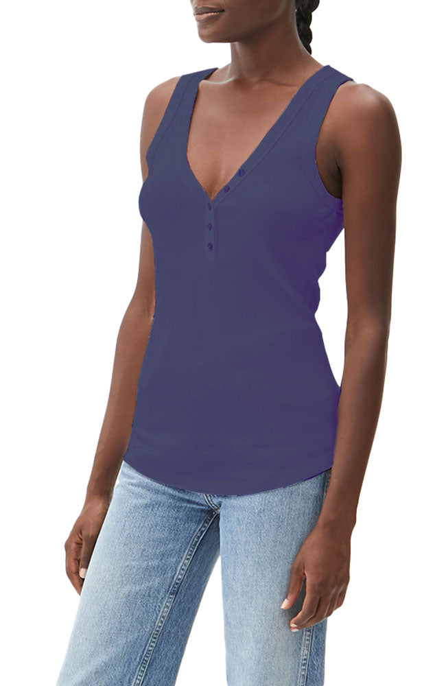 Luna Y Neck Henley Tank