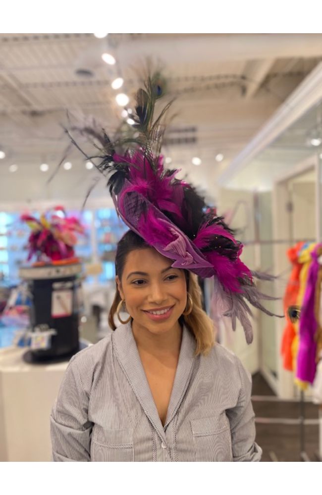Angelina Side Sweep Lilac Fascinator