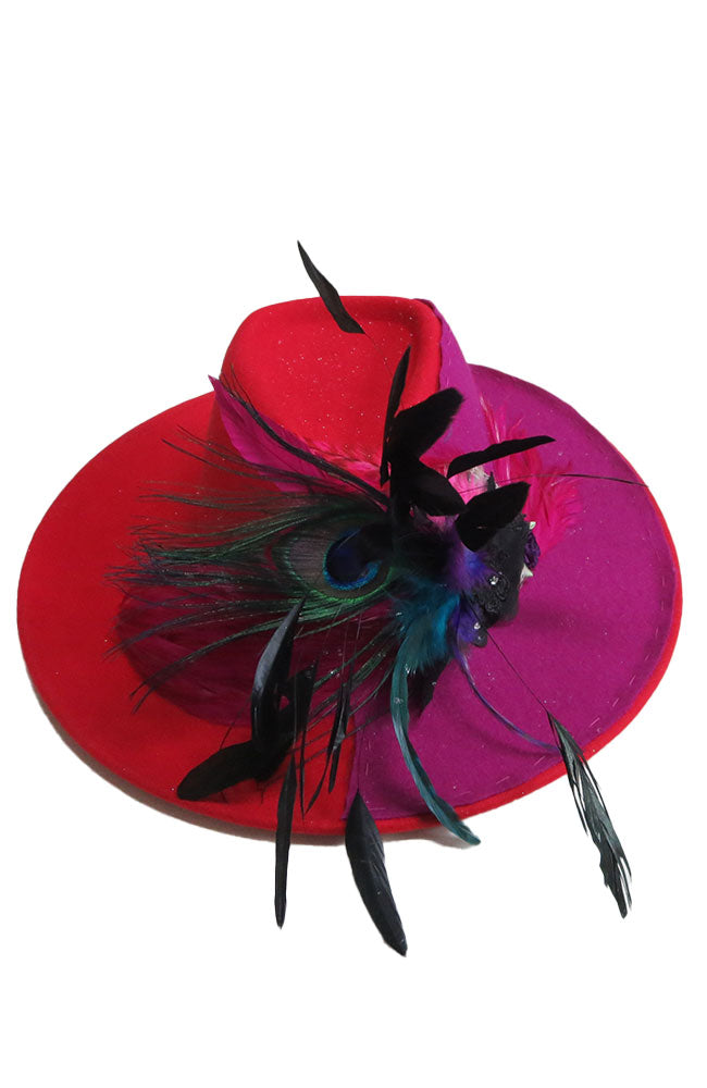 Unique Red Felt Hat