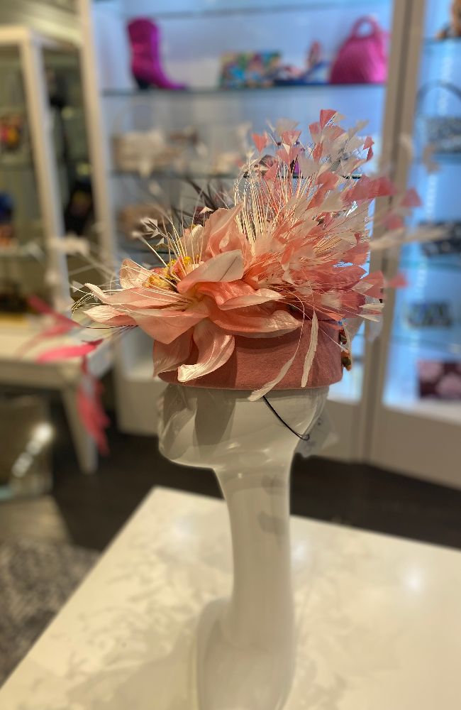 Cute as a Button Hat Peach