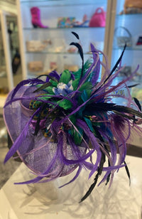 Fabulous Hat Purple Feathers