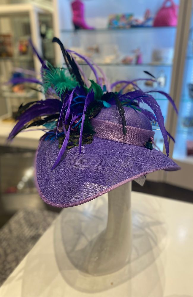 Fabulous Hat Purple Feathers