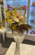 Maddie Fascinator Yellow
