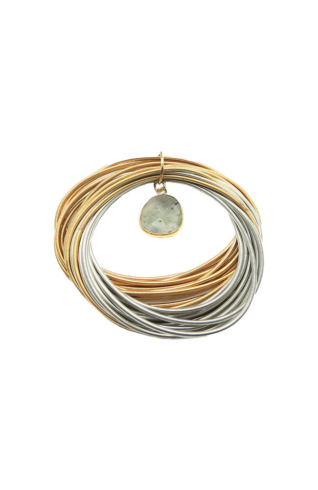Stone & Wire Spring Bracelet
