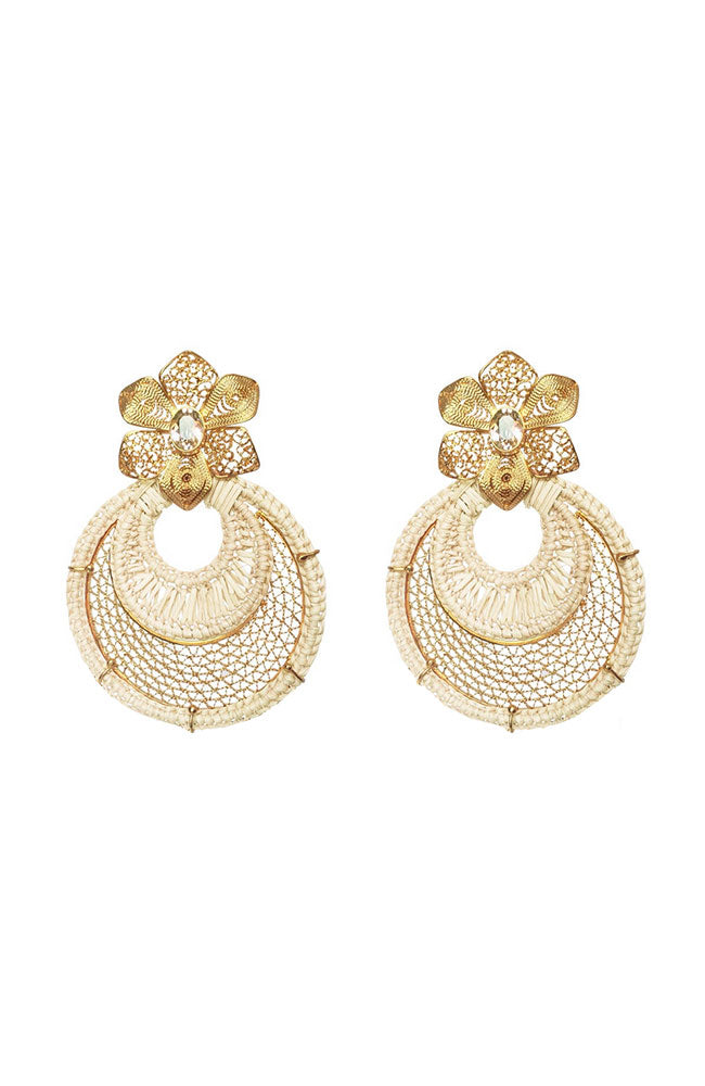 Iraca Gardenia Earrings