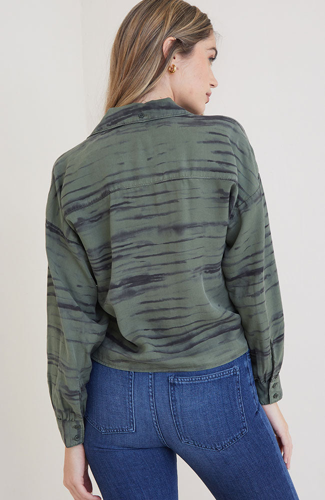 Laurel Tie Up Pocket Button Down Shirt