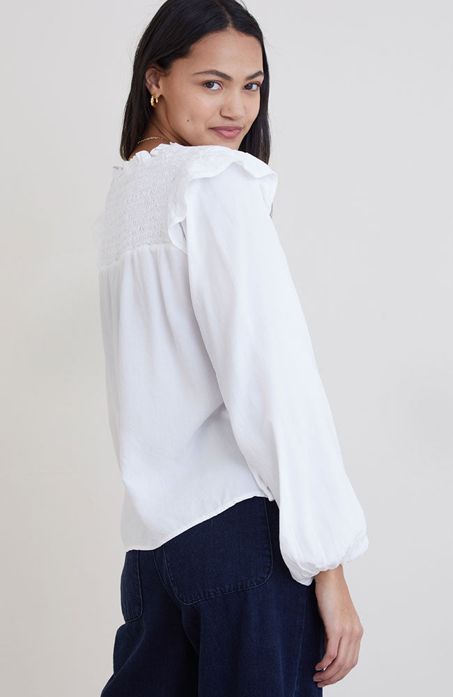Long Sleeve Smocked Top