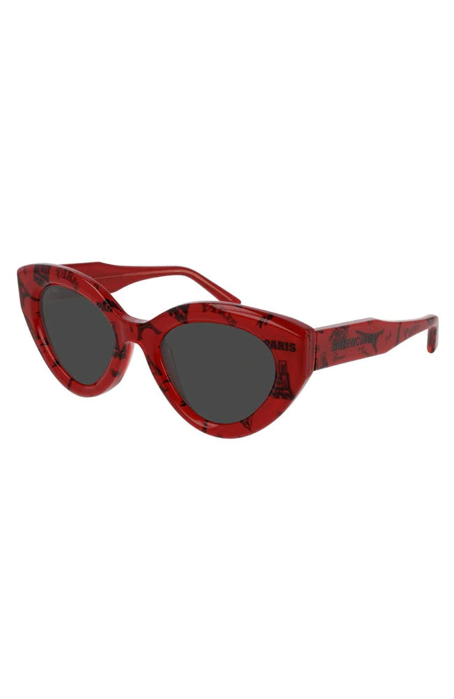 Balenciaga Everyday Cat Eye Red Sunglasses