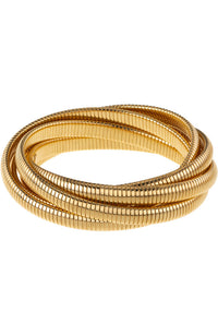 Gold 5 Row Cobra Bracelet