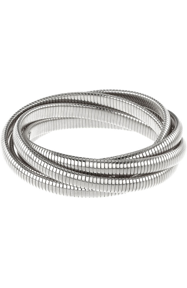 Rhodium 5 Row Cobra Bracelet