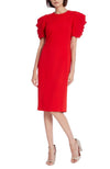 Pleated Drape Sleeve Dress
