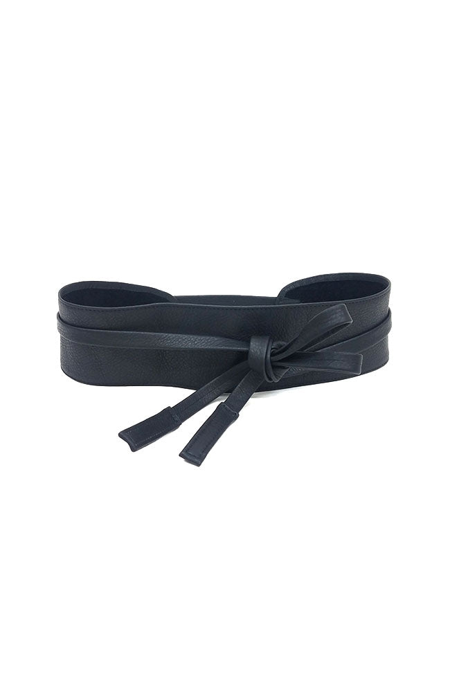 Archer Wide Leather Tie Belt One Size