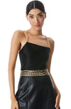 Harmon Drapey Chain Strap Slip Tank